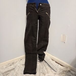 Vintage Black Low Rise Pintuck Jeans Size S